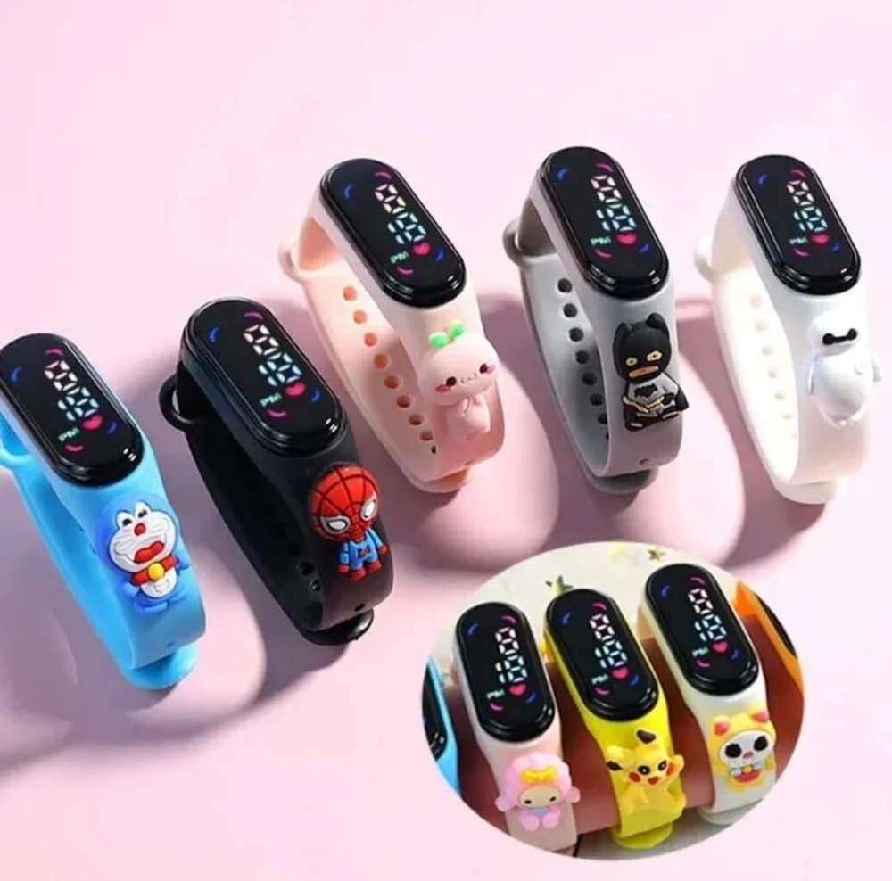 Led skaitmeninis laikrodis vaikams, silikoninis dirželis berniukams, mergaitėms, sportinis, animacinis, vandeniui atspari apyrankė suderinama su Mi Band, Whinnie by Pooh vaikams