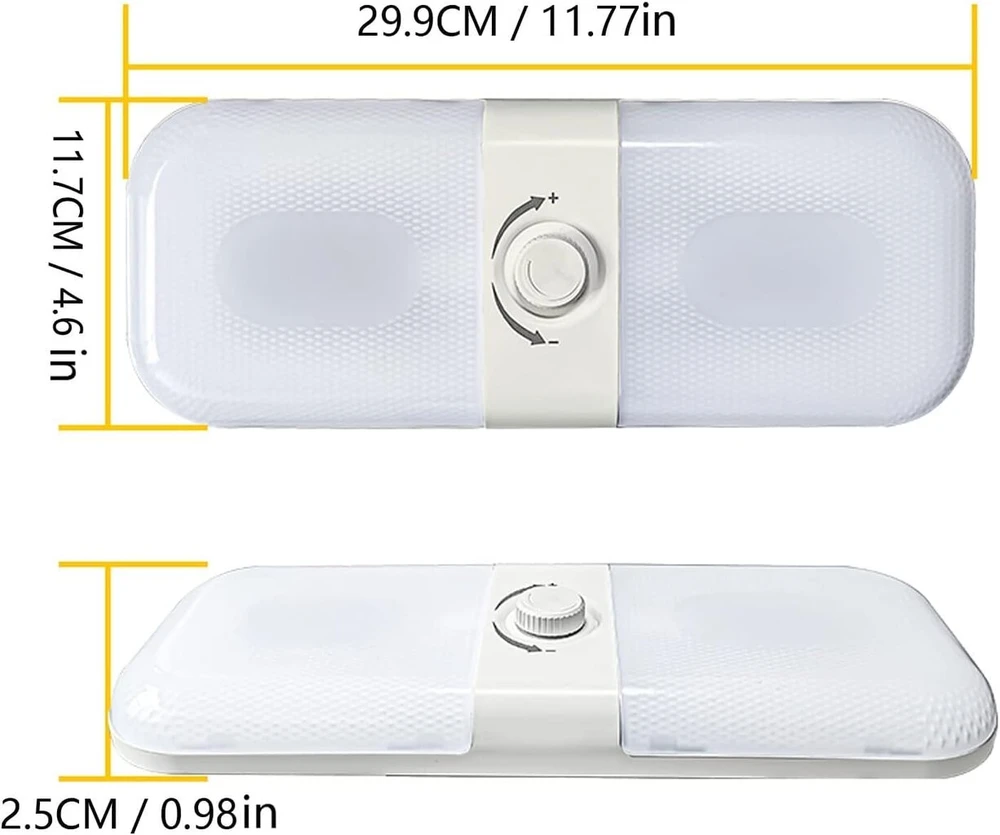 Led šviestuvai kemperiui 12v su jungikliu, reguliuojamas ryškumas