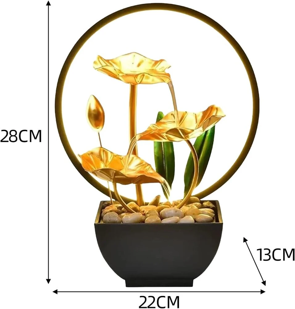 Led vidaus fontanas su apšvietimu, 28 cm