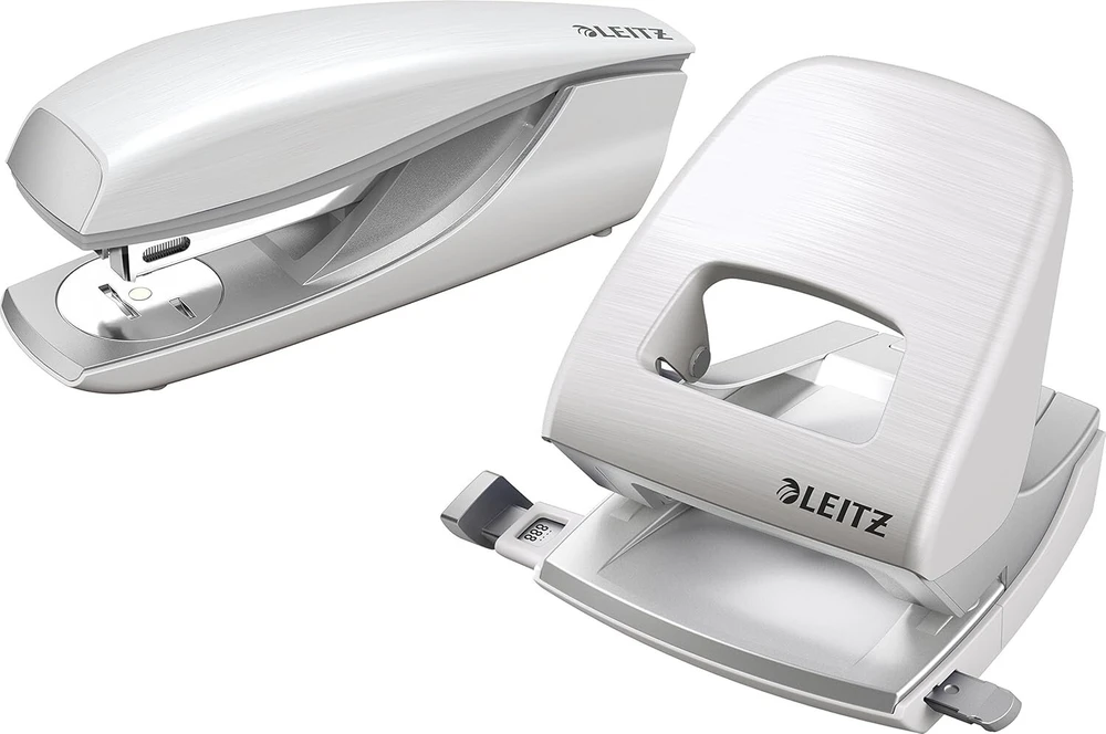 Leitz 50060004 skylamušis ir Leitz 55620069 segiklis Nexxt Style (arkties balta | segiklis + skylamušis)