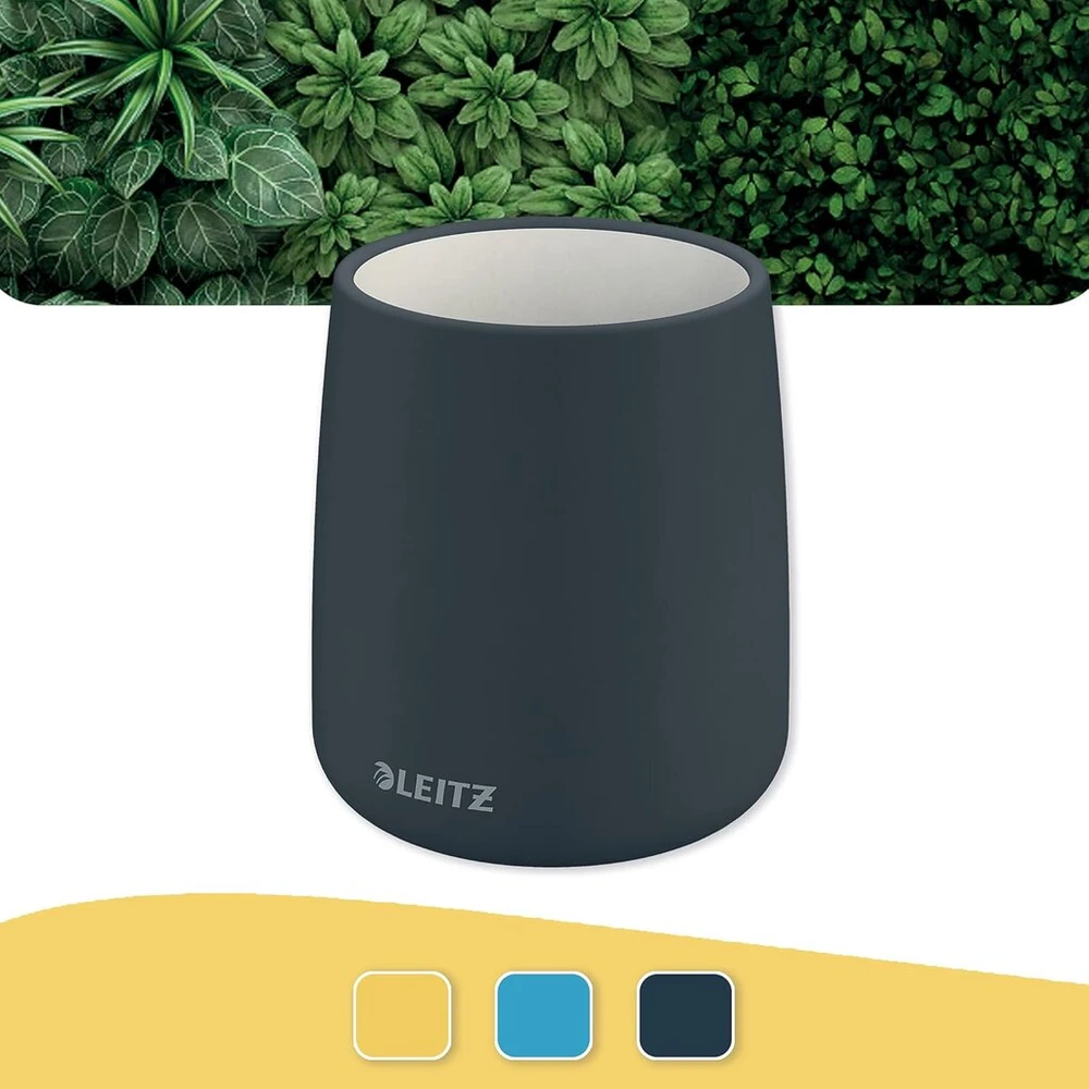 Leitz Cosy Series 53290089 velvetinės pilkos spalvos keraminis rašiklių laikiklis
