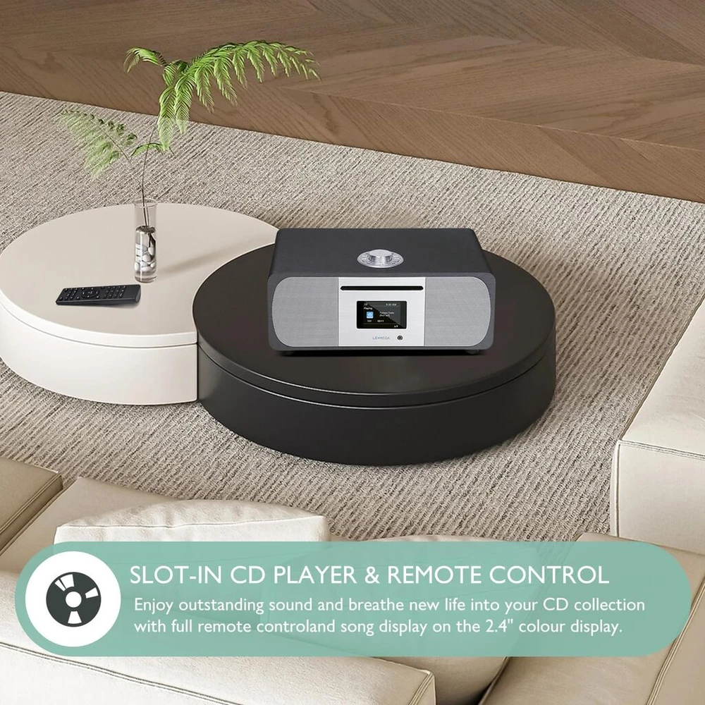 Ausinės Lemiga M5p Hifi Stereo sistema: Dab+, Fm, Cd, Wi-fi radijas, Bluetooth