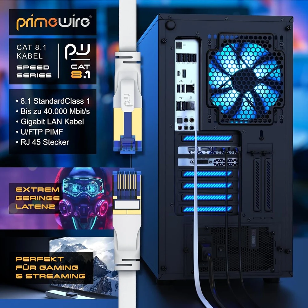 Lenovo Csl Cat.8.1 tinklo kabelis, 15m, plokščias, 40 Gbps