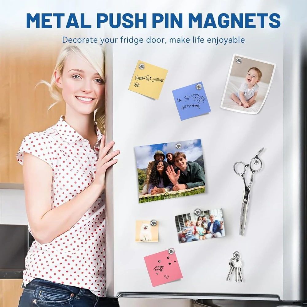 Lerknvoe neodimio magnetai magnetinei lentai, 30 stiprių magnetų pakuotė, maži magnetai 12 x 16 mm, mini stiprūs skelbimų lentos magnetai šaldytuvui, baltajai lentai, atvirukams, A4, nuotraukoms