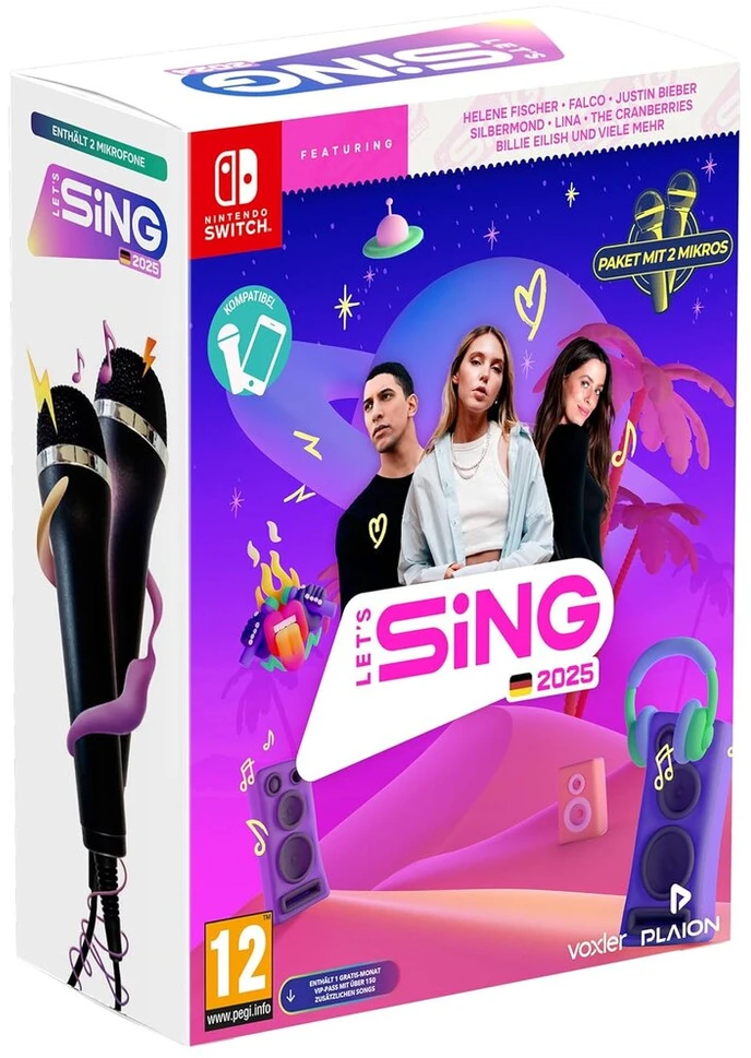 Let's Sing 2025 German Version (+ 2 mikrofonai) (nintendo Switch) (at-pegi)