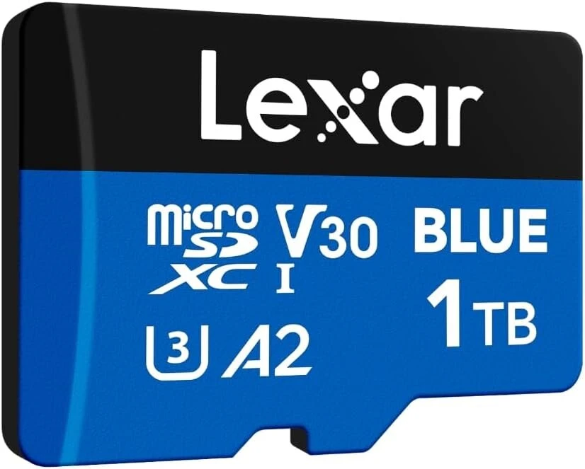 Lexar Mėlyna Micro Sd kortelė 1tb iki 160mb/s skaitymo Microsdxc Uhs-i kortelė Class 10 U3 V30 A2 Full Hd 4k vaizdo didelės spartos atminties kortelė išmaniesiems telefonams/planšetiniams kompiuteriams/veiksmo kameroms