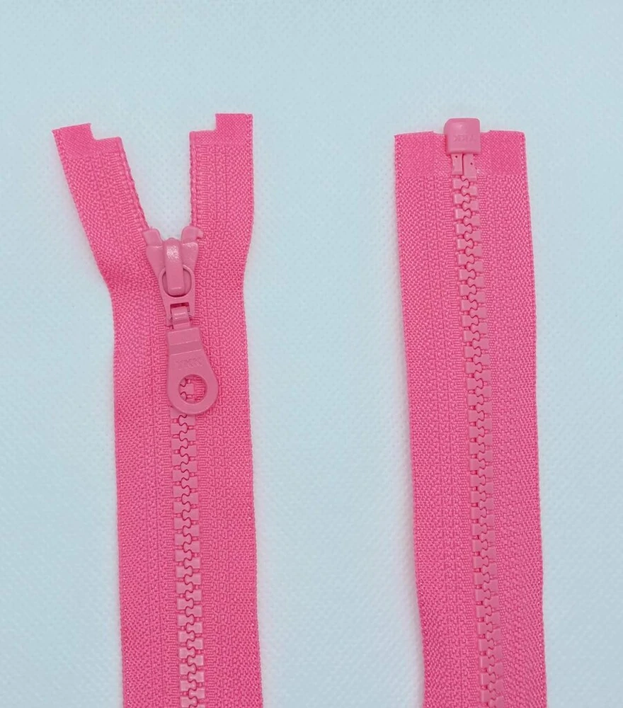 Li Ykk užtrauktukas su plastikiniais dantukais nr. 5, vidutinio stambumo, atskiriamas (335 rožinė, 78 cm)