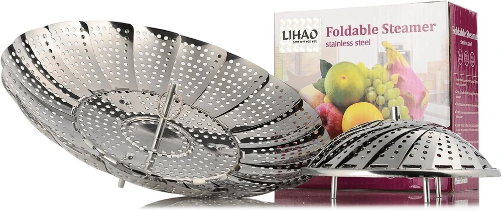 Lihao sulankstomas garų puodas daržovėms iš nerūdijančio plieno - dydis: mažas