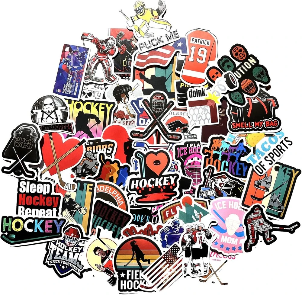 Lipdukas Hockey lipdukas Motorcycle Car Scooter lipdukas, skirtas Ride-on Mobile Nešiojamas kompiuteris Computer lipdukas Aesthetic vsco, skirtas Scrapbooking
