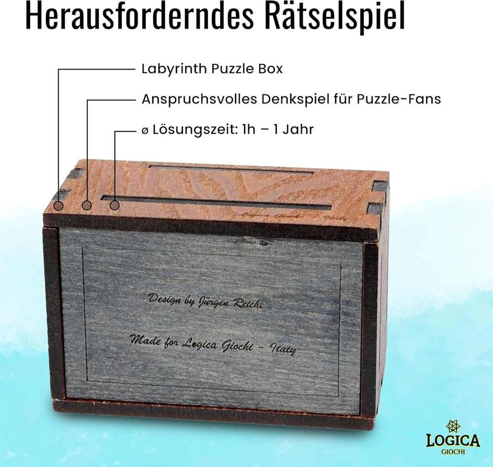 Logica Spiele Art. Pandora Box - paslapčių dėžutė - sudėtingumas 5/6 neįtikėtinas - dovanų dėžutė - mąstymo žaidimas - galvosūkių žaidimas