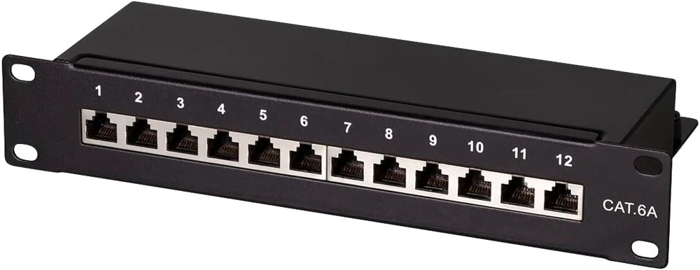 Logilink profesionalus patch panelis cat 6 A 500 Mhz, juodas