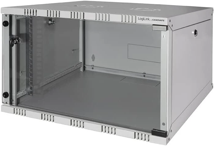 Logilink W06a40g Eco sieninis korpusas 6u (400 mm gylio), plokščias paketas (nesurinktas), 48,26 cm (19 colių) šviesiai pilkas