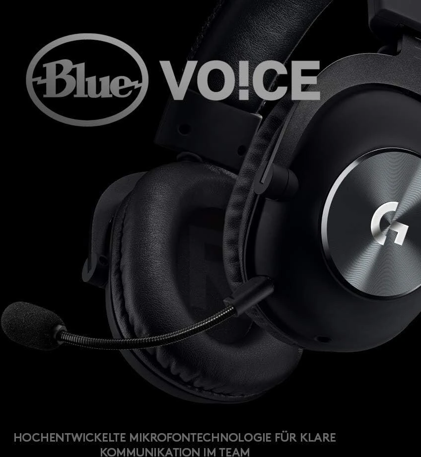 Logitech G Pro X (2-osios kartos) žaidimų ausinės (su Mėlyna Vo! Ce, Dts Headphone: X 7.1 ir Pro-g 50 mm garsiakalbiais, skirtos Pc, Ps4, Switch, XBOX One, Vr), juodos