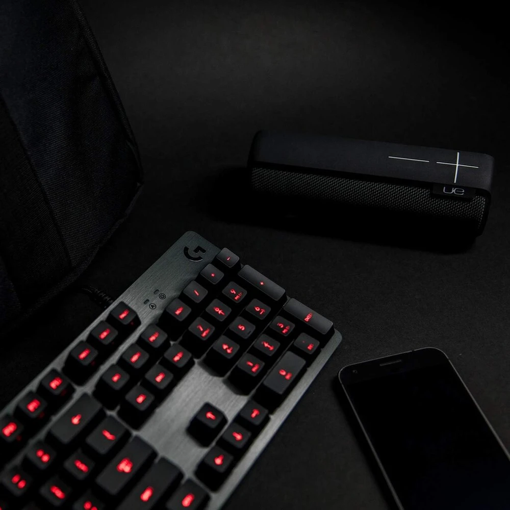Logitech G413 mechaninė žaidimų klaviatūra, taktiliniai Romer-g jungikliai, šlifuoto aliuminio korpusas, programuojami F klavišai, Usb looping, skandinaviškas išdėstymas - Carbon / Juodas