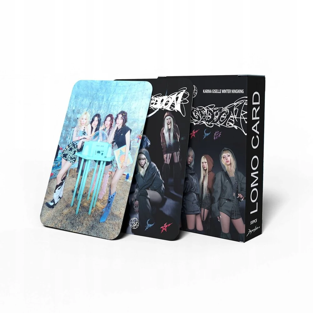 Plakatas Lomo kpop aespa peripheral collectible atvirukai mažos kortelės 55vnt
