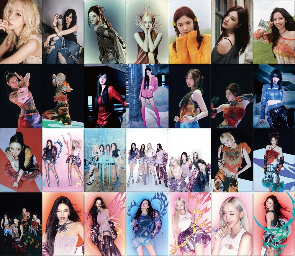 Plakatas Lomo kpop aespa peripheral collectible atvirukai mažos kortelės 55vnt