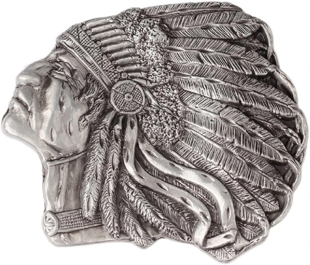 Longcreek Native American Indian Chief diržo sagtis vyrams, Native American Warrior Chief Head diržo sagtis, Indian Tribal Chief Skull diržo sagtis