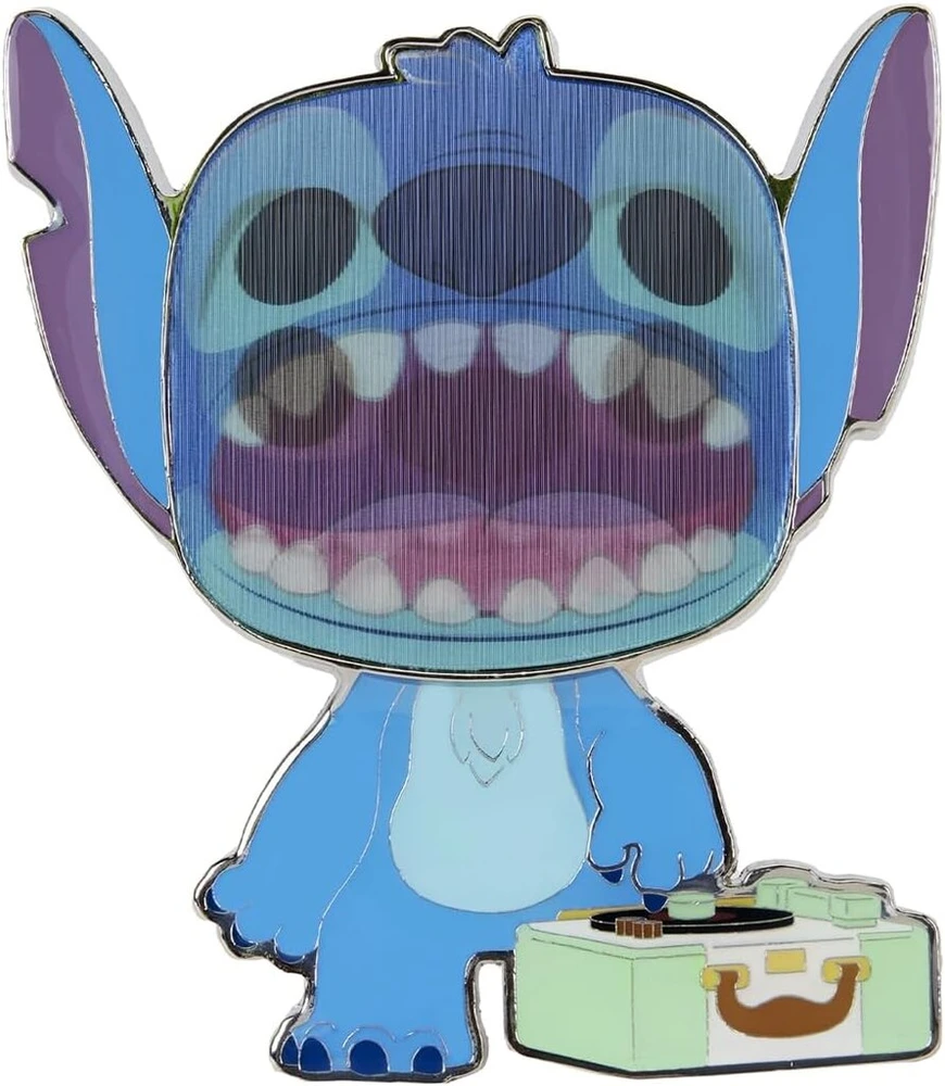 Loungefly Funko Pop didelis pop segtukas - Disney: Lilo ir Stitch - Stitch su patefonu