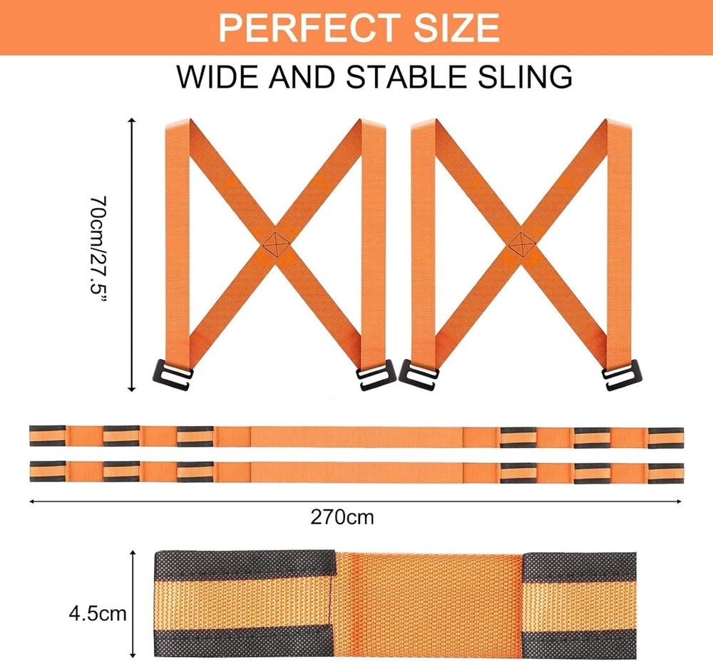 Lova Perkėlimo diržai, 2 asmenų nešimo diržas, 270 x 4.5 cm transportavimo diržas, baldų nešimo diržai, transportavimo diržas kėlimui, transportavimui ir baldų, buitinių prietaisų, čiužinių perkėlimui