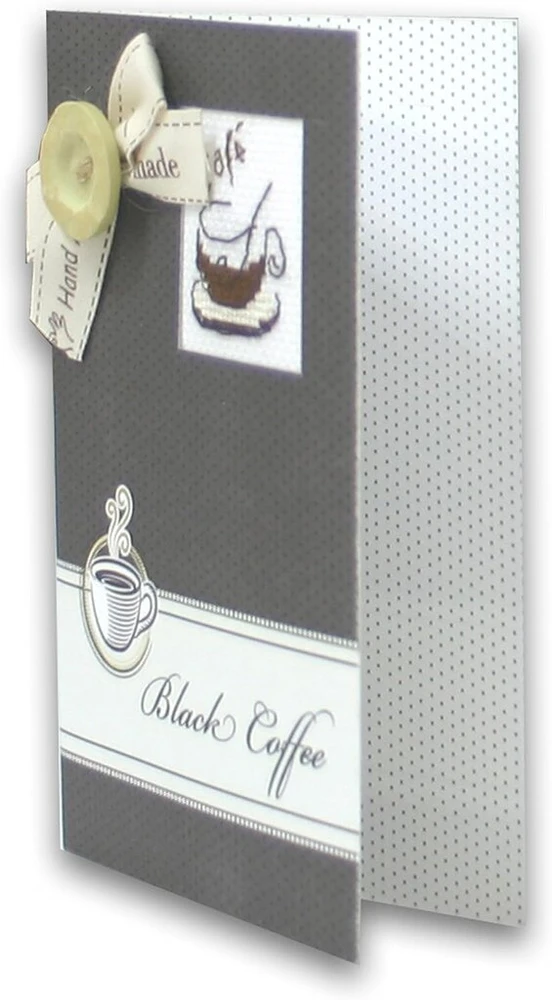 Luca-s Lsp Kortelė siuvinėjimui/ Juodas Coffee dizainas