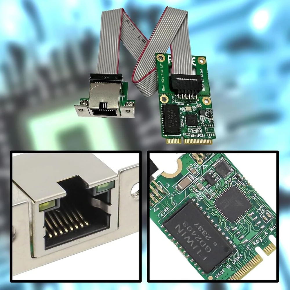 M.2 Ea Key Gigabit Lan Ethernet kortelė 2.5g Single Port Multi Gigabit tinklo adapteris, M.2 2.5g Ethernet tinklo kortelė