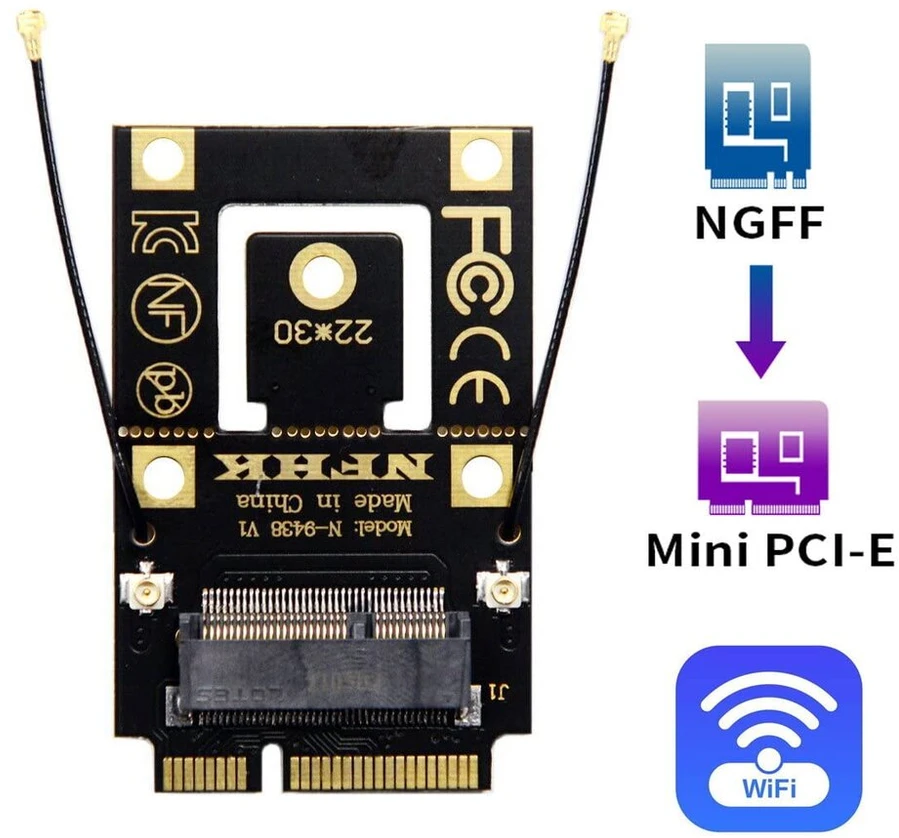 M.2 Ngff A Key į Mini Pci-e Adapteris Wifi Kortelėms