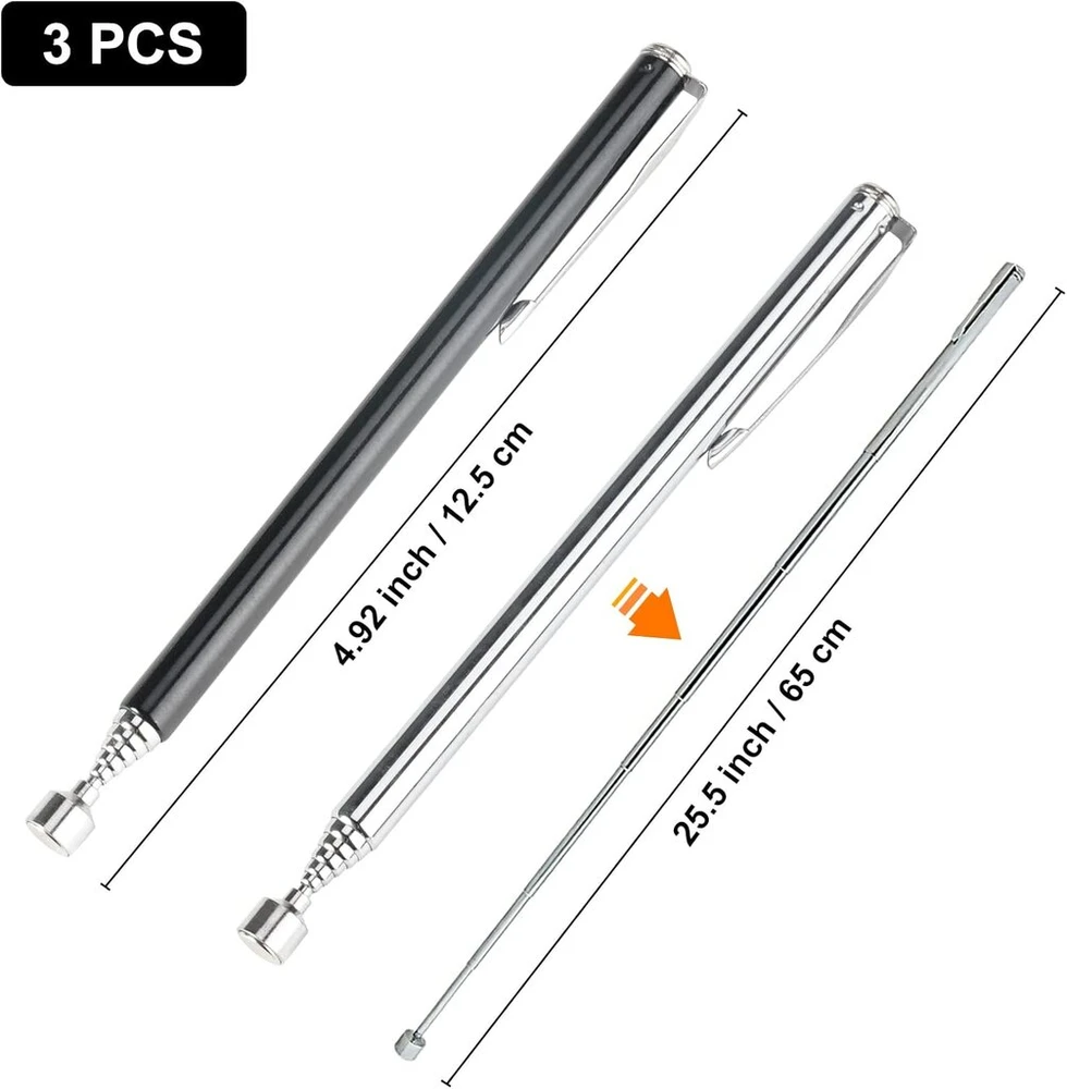Magnetinis teleskopinis strypas, magnetinis keltuvas, ištraukiamas magnetas arba teleskopinis magnetas, magnetinis teleskopinis strypas, įrašymo įrankis, keltuvas, ištraukiamos metalinės dalys, monetos, varžtai, magnetinis strypas, sidabrinis magnetinis s