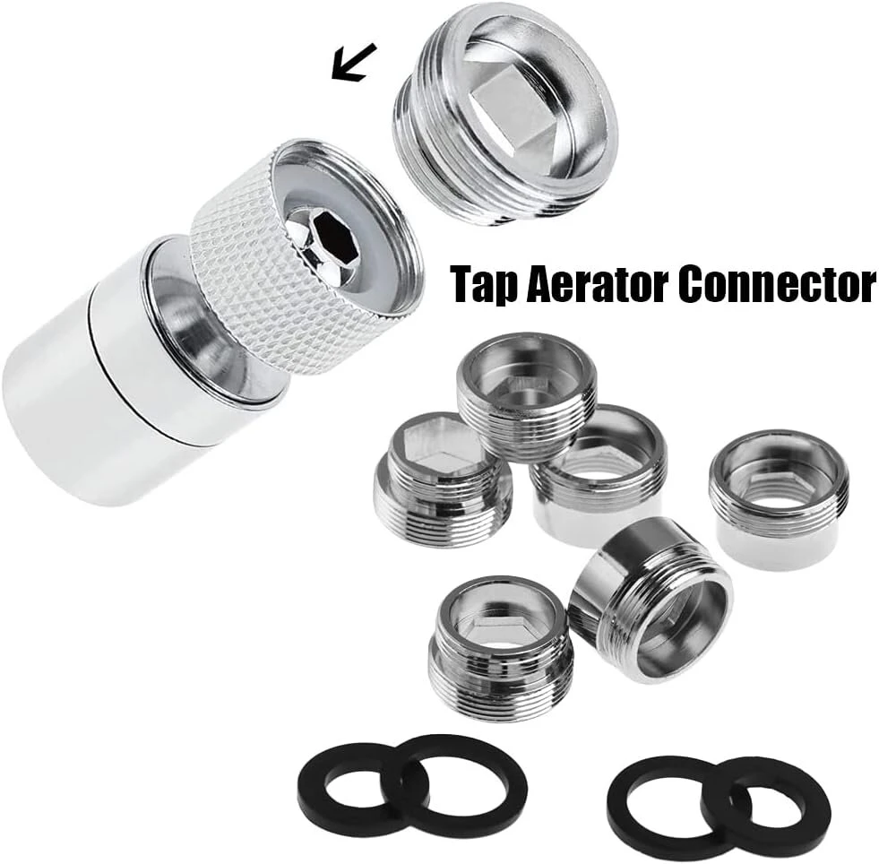Maišytuvo vandens aeratoriaus adapteris žalvarinis maišytuvo vandens filtro jungtis nuo 16 mm iki 22 mm npt sriegio adapteris
