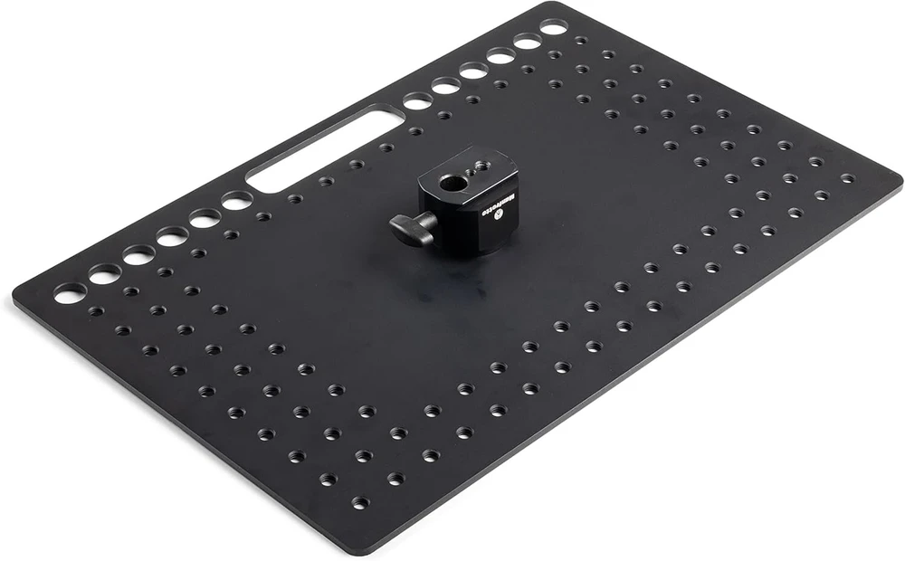 Manfrotto Tethergear Nešiojamas kompiuteris Deck, 4.8 mm storio, lengvas aliuminio nešiojamojo kompiuterio laikiklis, 46 cm x 31 cm, sūrio plokštės stiliaus, neslystantis laikiklis ir kabelių valdymas, Mltsa4301b
