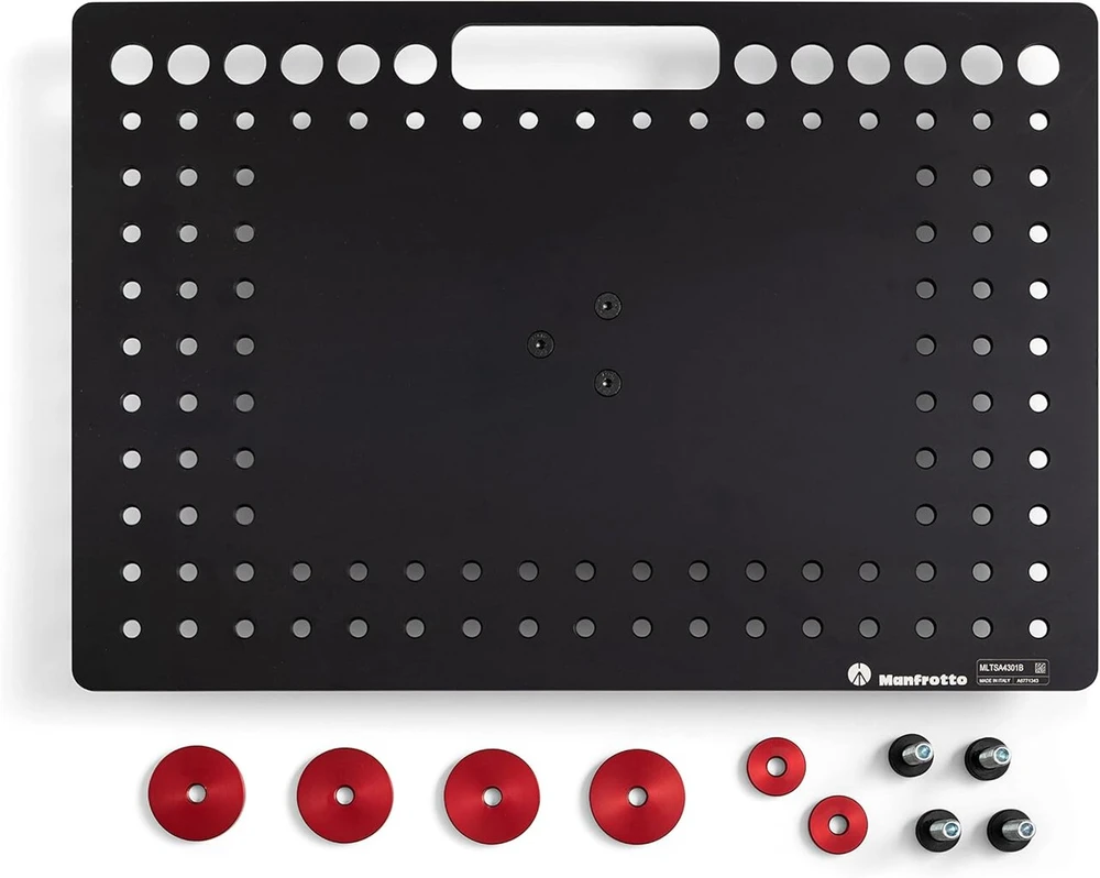 Manfrotto Tethergear Nešiojamas kompiuteris Deck, 4.8 mm storio, lengvas aliuminio nešiojamojo kompiuterio laikiklis, 46 cm x 31 cm, sūrio plokštės stiliaus, neslystantis laikiklis ir kabelių valdymas, Mltsa4301b