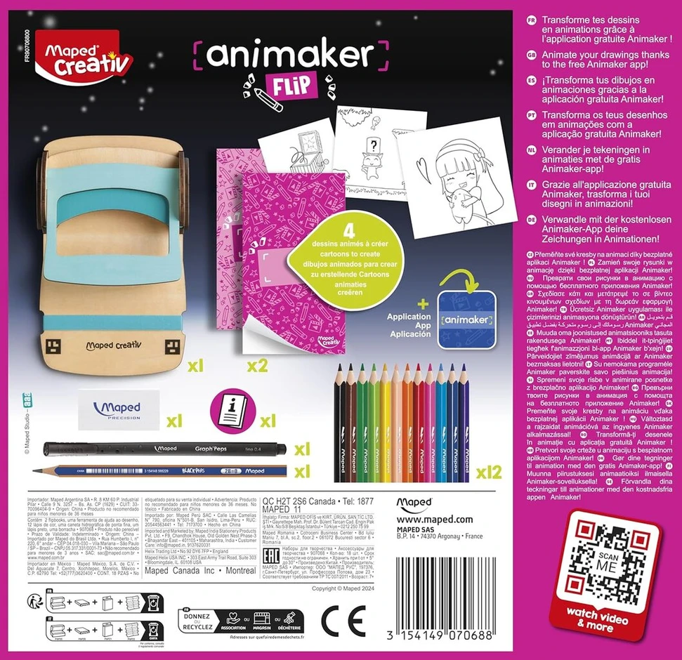 Maped Creative 907068 Animaker Flip rinkinys, juodas, normalus