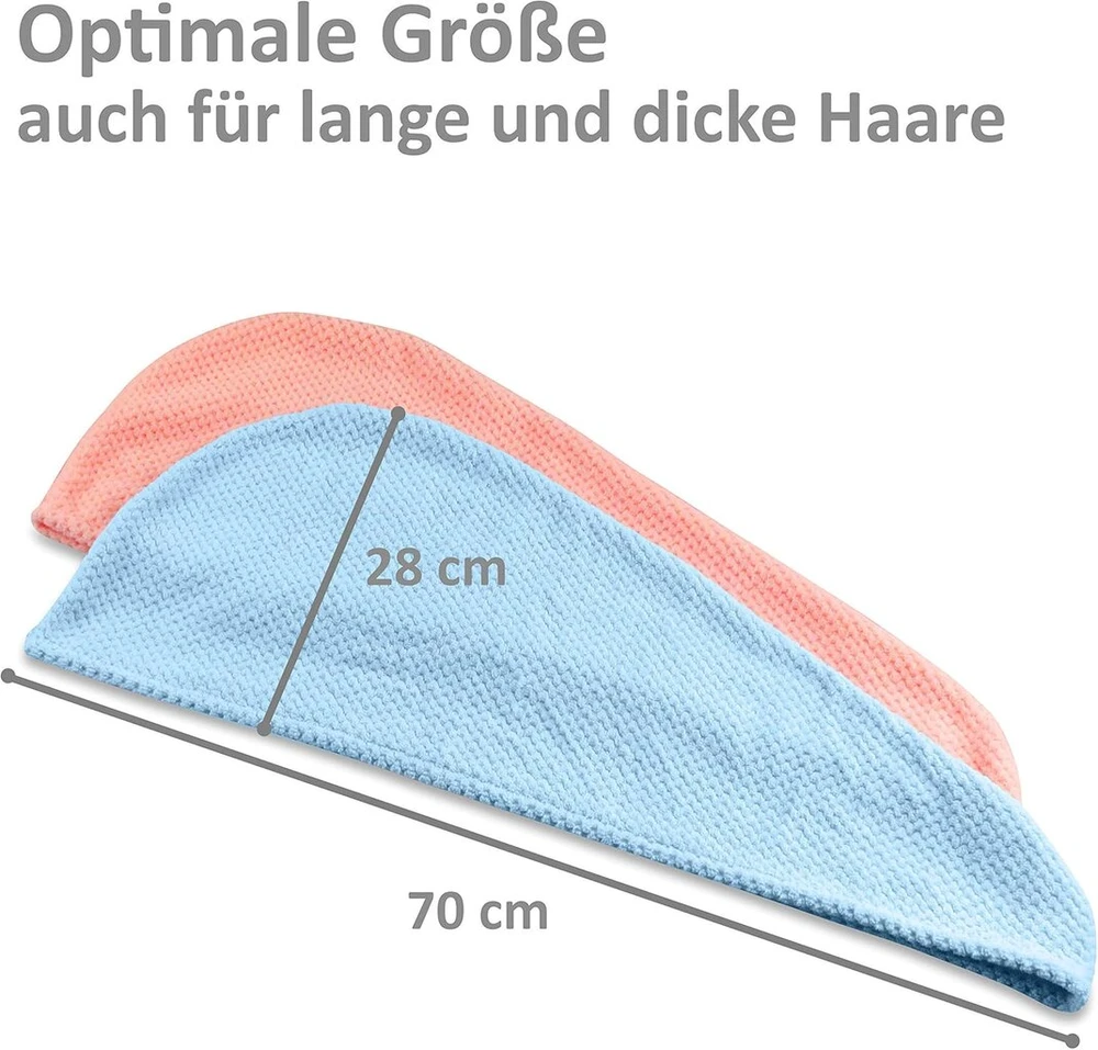 Rankšluostis Maraboha plaukų turbanas (2 vnt.) su sagute, pagamintas iš minkšto mikropluošto. Idealus turbanas storiems ir ilgiems plaukams.