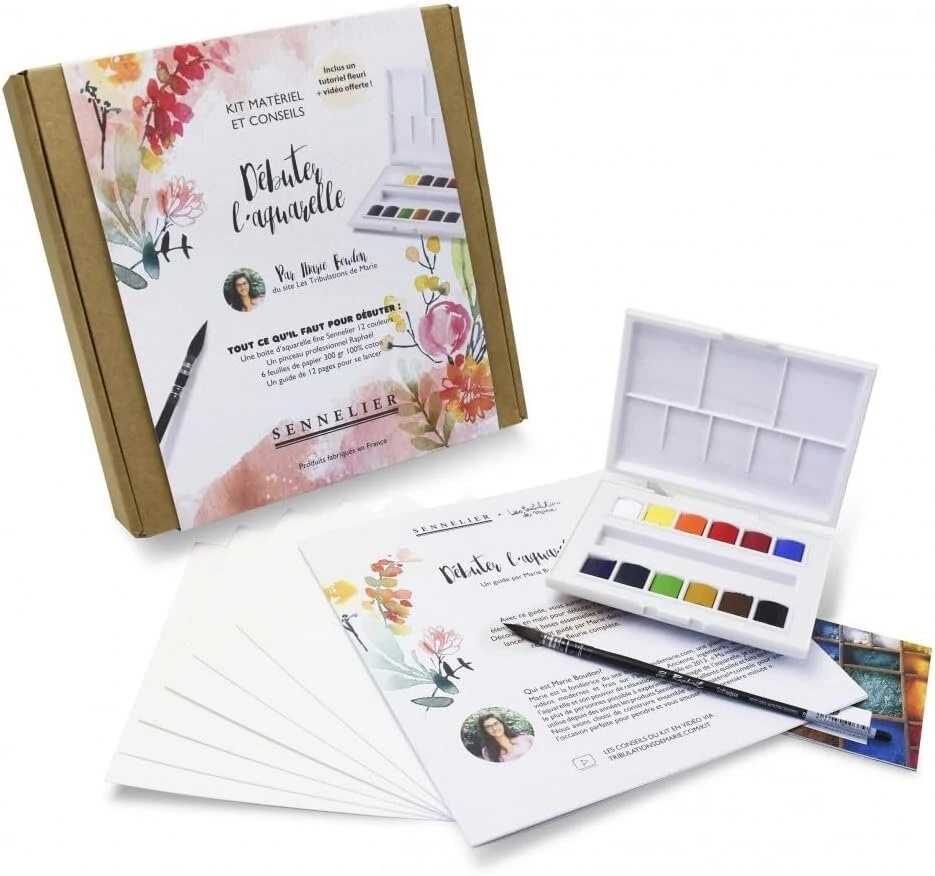 Marie Boudon Discovery Box - La Petite Aquarelle - Gėlių tema