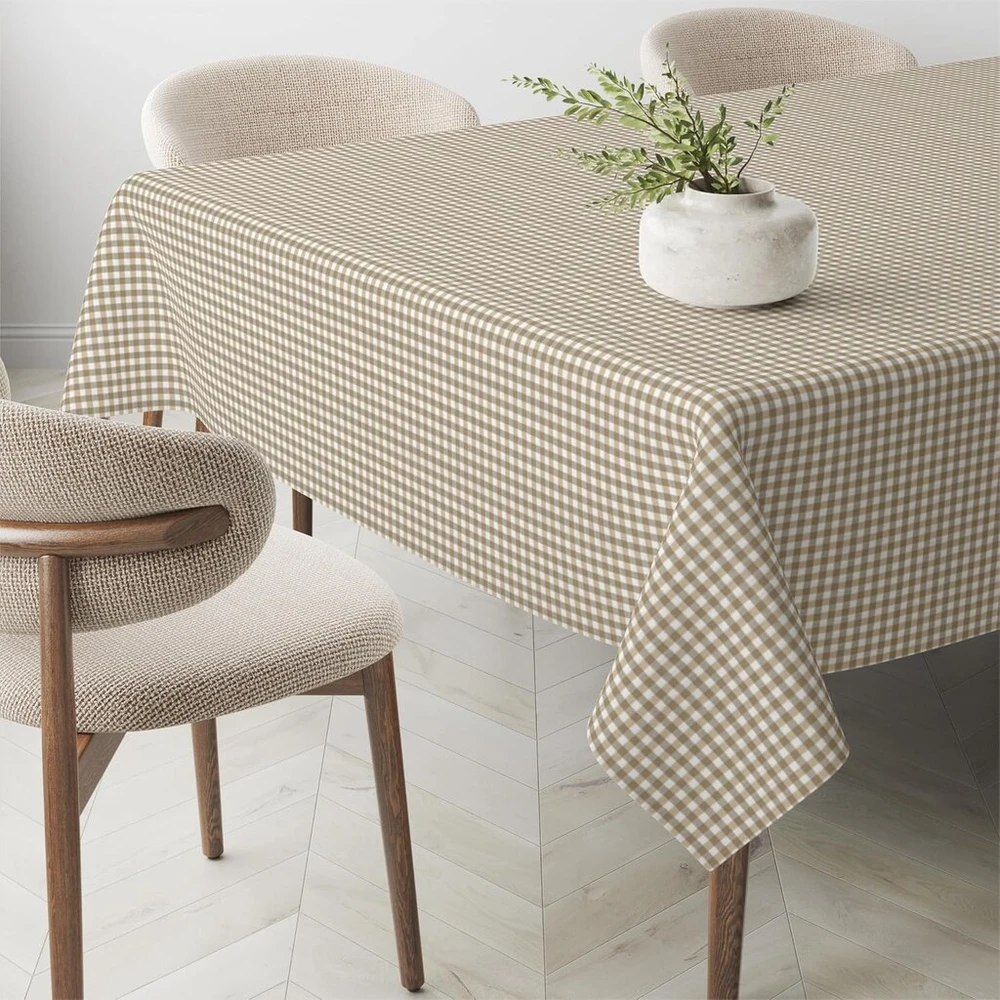 Martina Home Petit Vichy Teflonu dengta staltiesė 240 x 140 cm, taupe