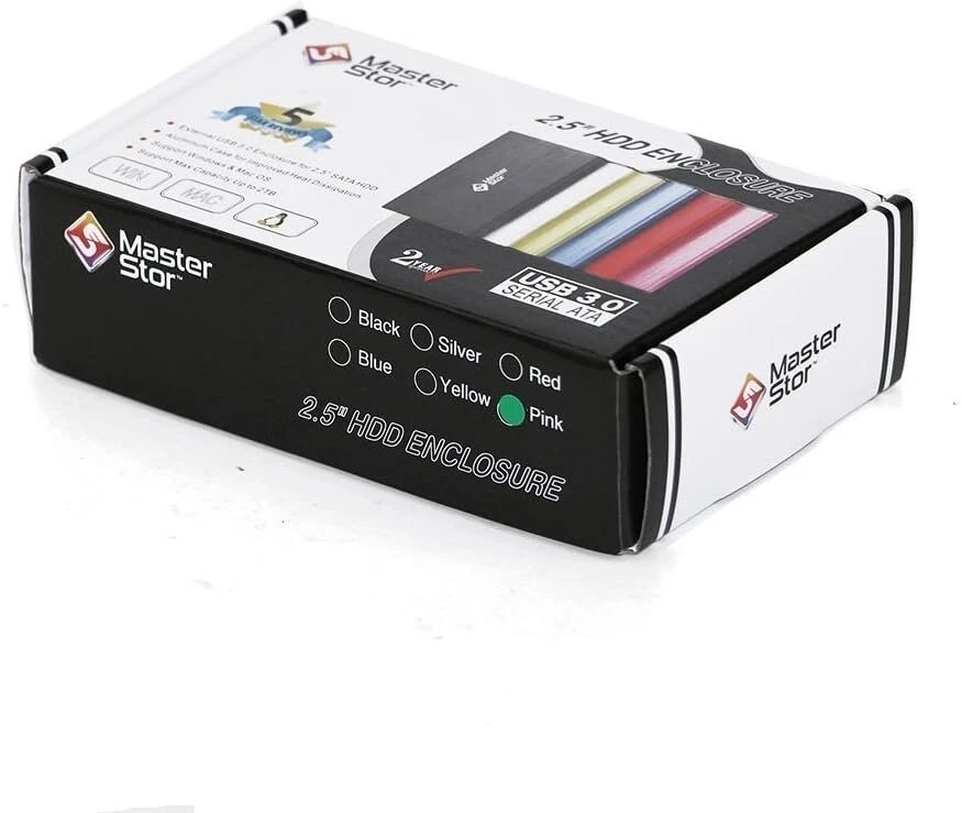 Masterstor Usb 3.0 itin greitas nešiojamas išorinis kietasis diskas 2.5 colio Sata išorinis kietasis diskas nešiojamam kompiuteriui 80 Gb mėlynas