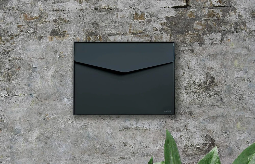 Me-fa Mefa Letter 112 pašto dėžutė (antracito pilka, pašto dėžutė su apsaugos užraktu, dizainerio pašto dėžutė, dydis 312 x 430 x 128 mm) 112820m
