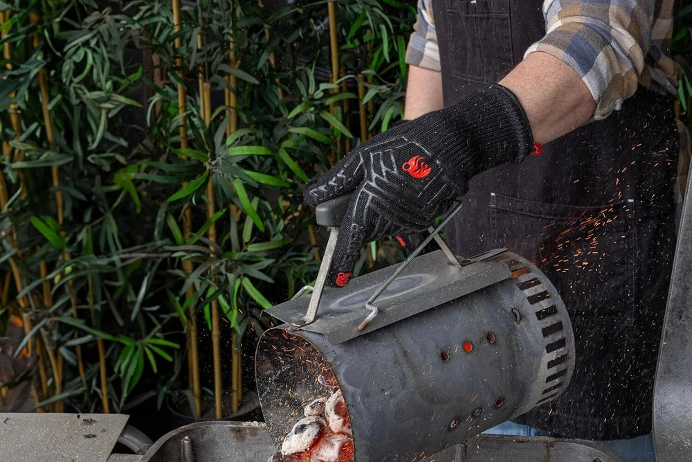 Rankšluostis Meater mitts, bbq pirštinės, orkaitės pirštinės, atsparios karščiui iki 275 °c - silikoninės grilio pirštinės kepimui ant grotelių, rūkymui, kepimui, gaminimui, kepimui ant grotelių ir kepimui - neperšlampamos, neslystančios, ypač ilgos rankovės