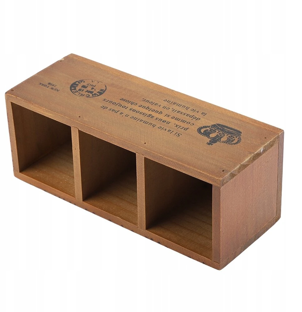 Medinis 3 skyrių sukulentų vazonas pudeko vazonams dekoruoti 8k