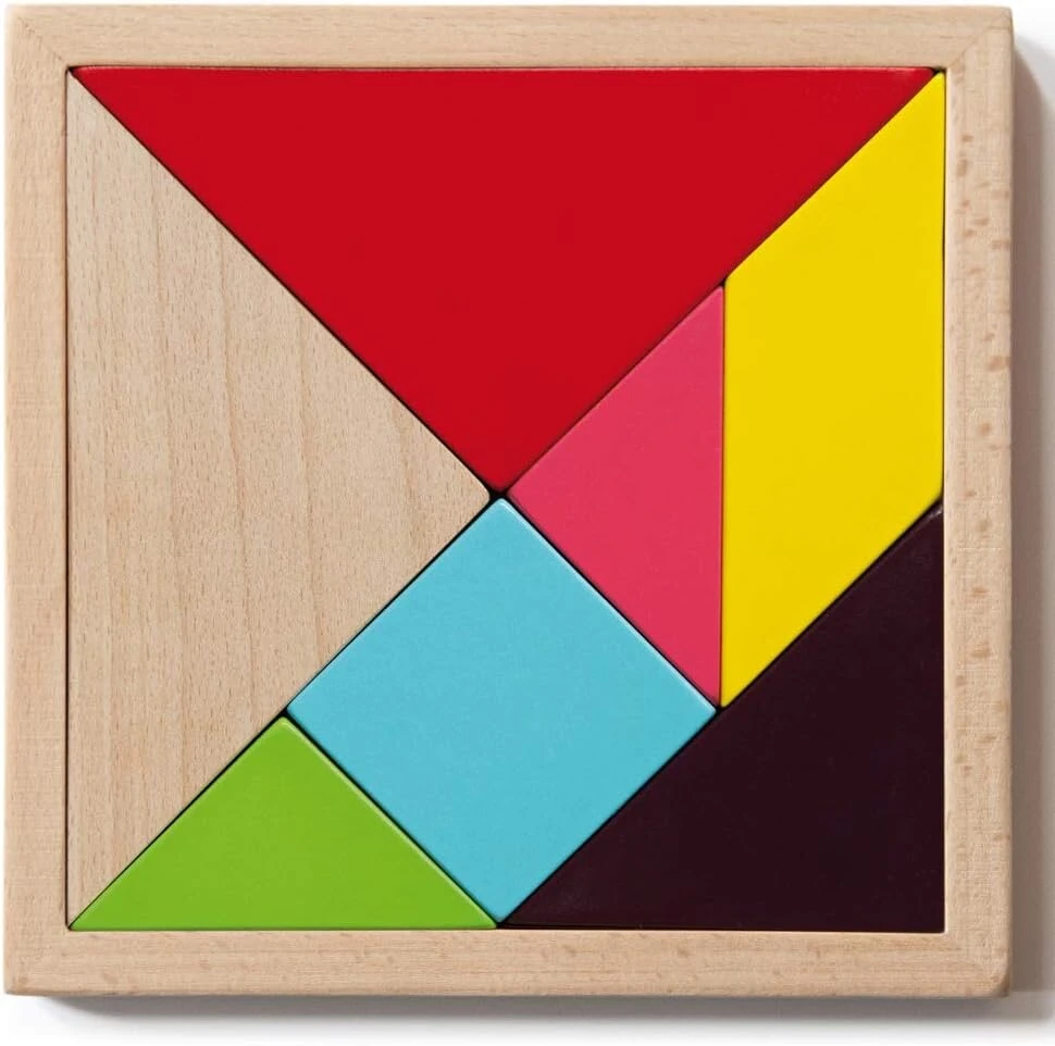 Medinis Tangram žaidimas visai šeimai (4 rinkiniai)