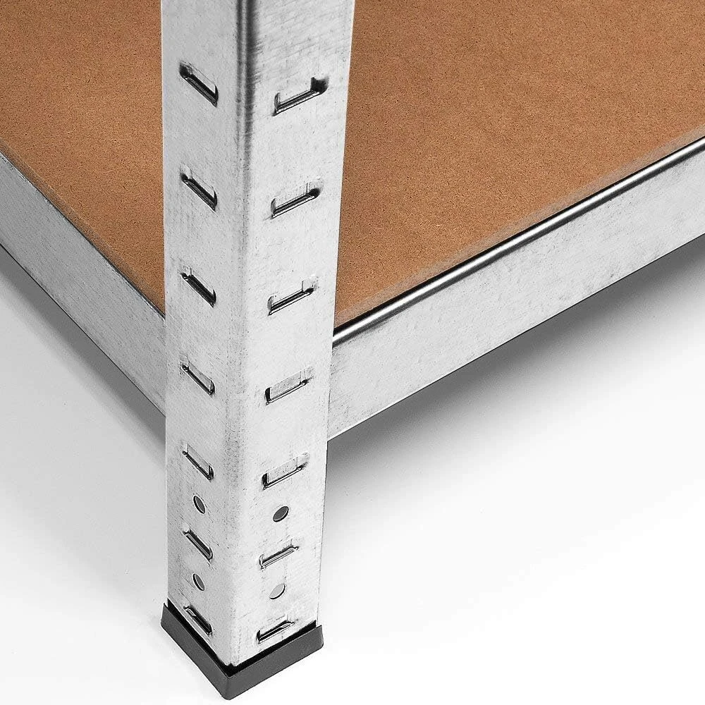 Megashopitalia galvanizuotas metalinis lentynų blokas su 5 lentynomis 90 x 40 x 180 cm mediena, maks. 875 kg