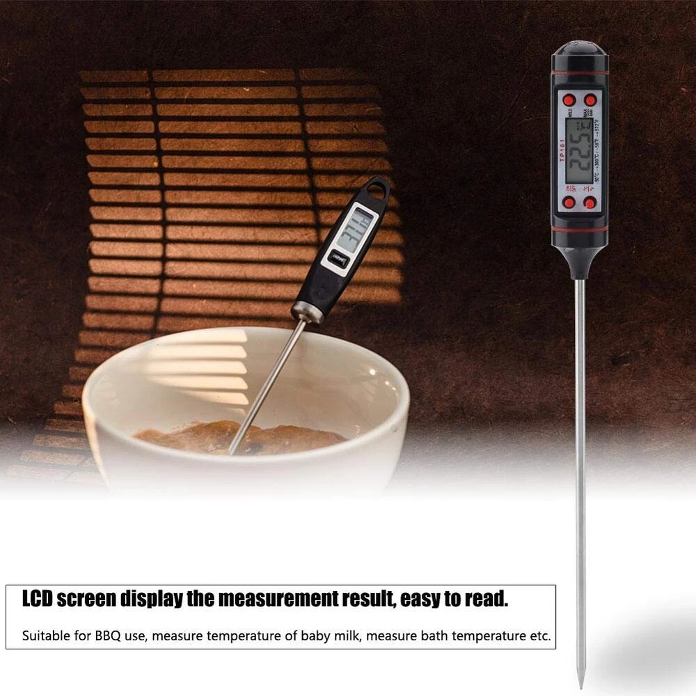 Mėsos termometras, Tp101 skaitmeninis Lcd termometras maisto gaminimui, idealus kepimui, virimui, Grilinimui/bbq, kepimui, kūdikių maistui ir t.t., temperatūros matavimo įrankis