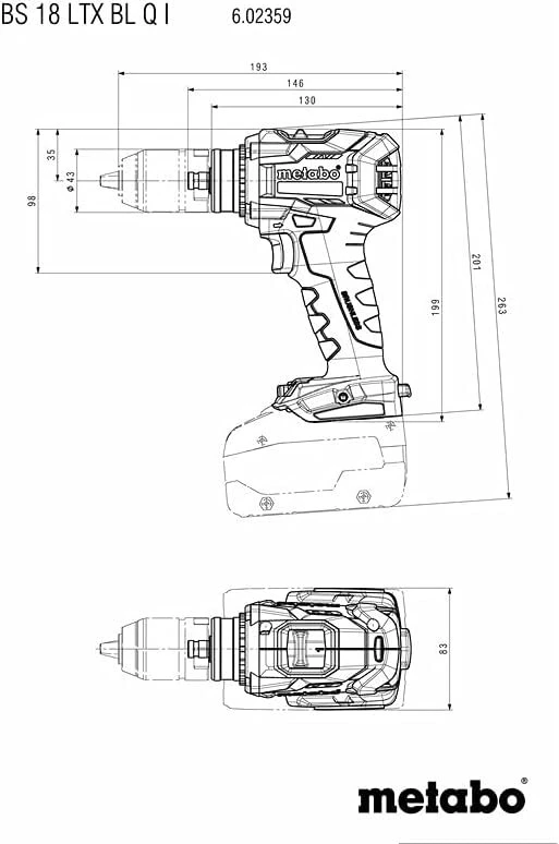 Metabo bs 18 ltx bl q i akumuliatorinis gręžtuvas dėžėje - 602359850