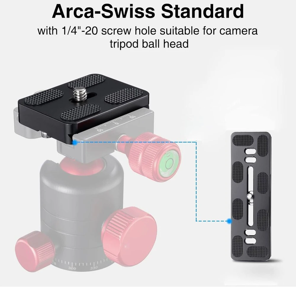 Metalinė greito atjungimo plokštelė su 1/4" sriegiu Arca-swiss