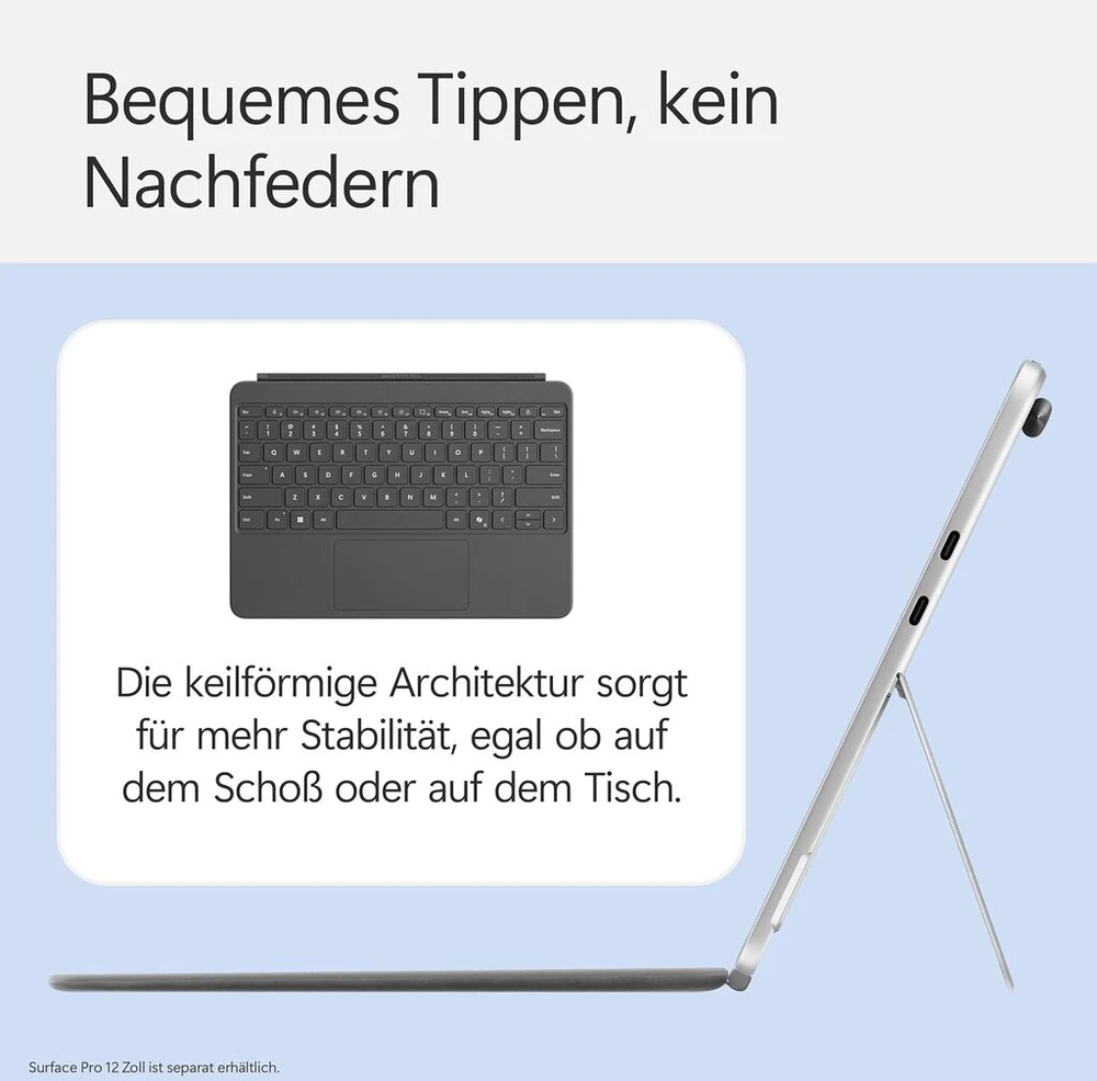 Micorosoft Microsoft Surface Pro 12 colių klaviatūra | Suderinama su Surface Pro (1-oji karta) | Antracito