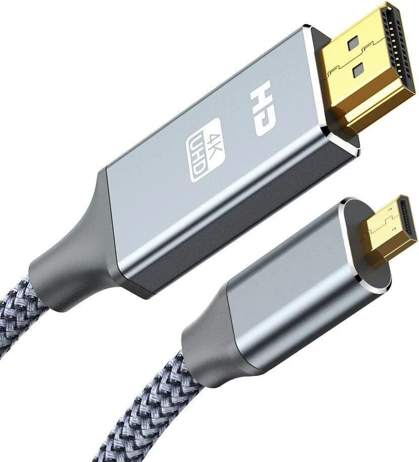 Micro Hdmi į Hdmi kabelis 1m, 4k Ultrahd, 3d, Hdr, Ethernet