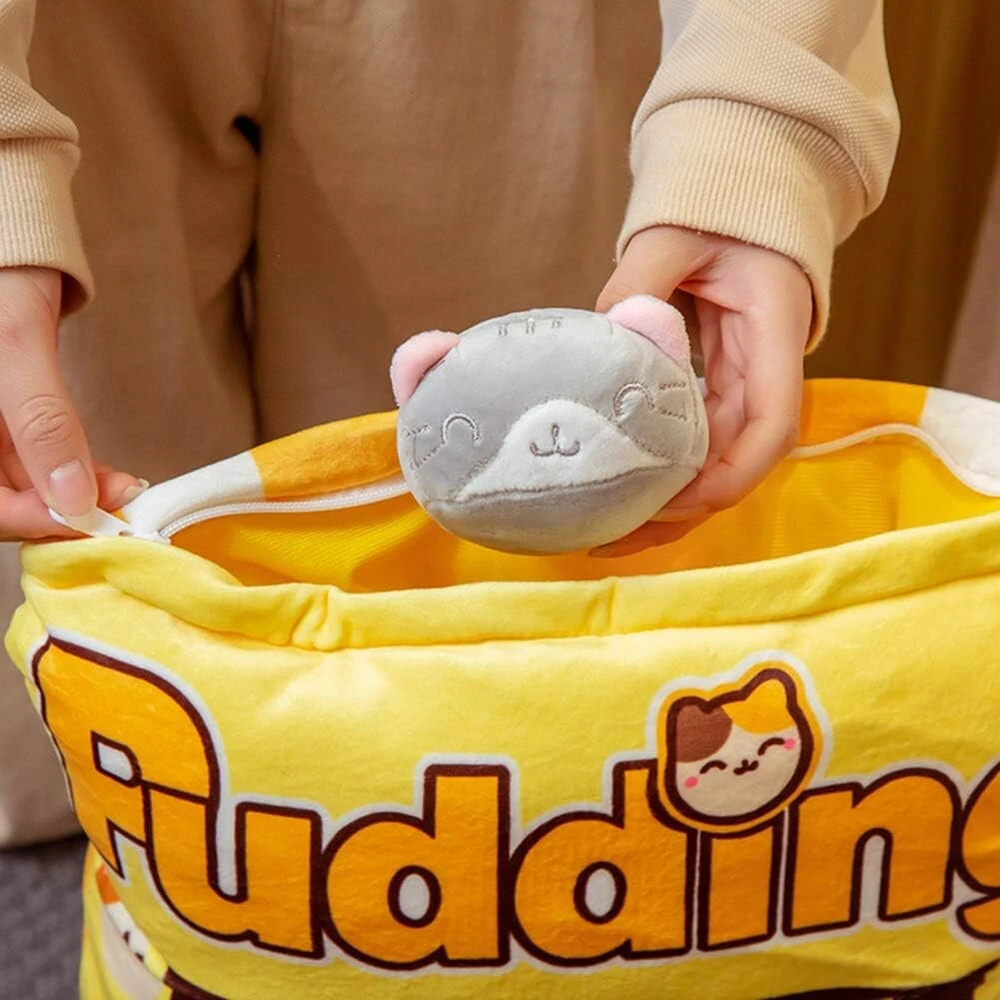 Mielas užkandžių maišelių pagalvėlės pliušinis žaislas, minkšta pagalvėlė, pliušinė lėlė, kawaii gyvūnų lėlės, kimštinė apkabinimo pagalvėlė, mielas žaislas, dovana vaikams, 48 x 38 cm