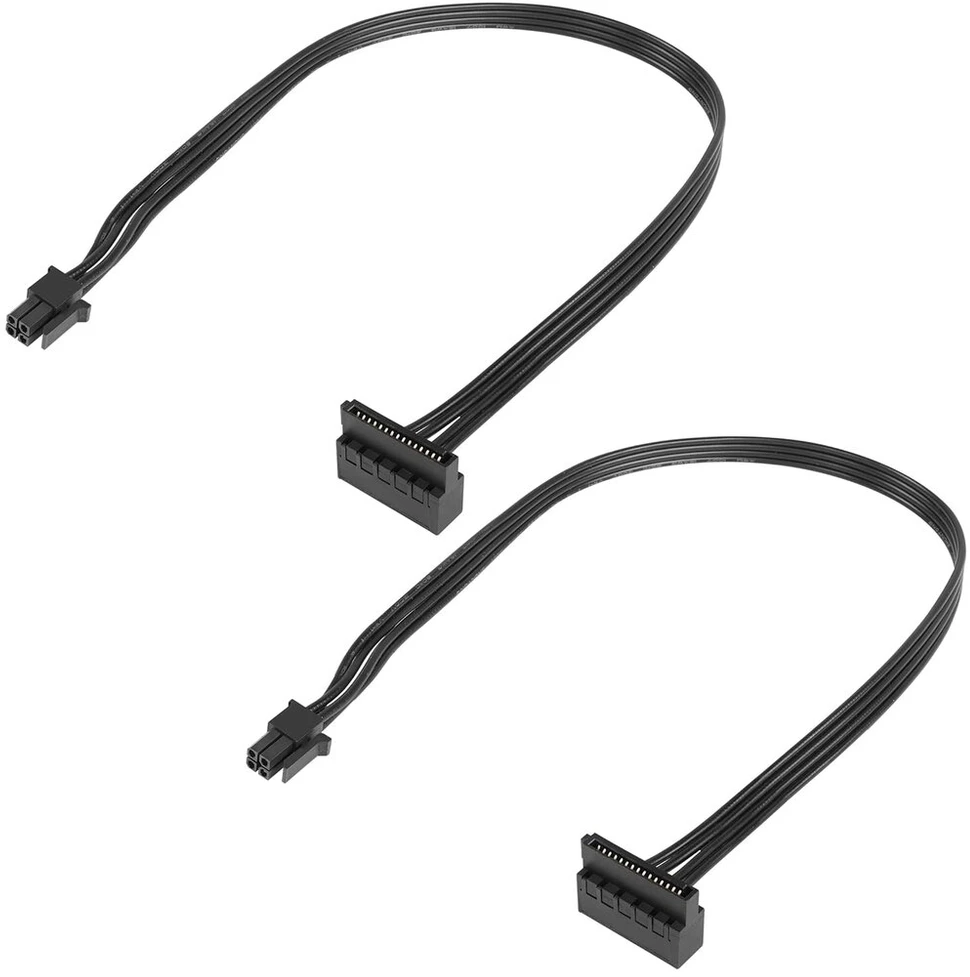 Mini 4pin į Sata 15pin maitinimo adapterio kabelis, 40 cm, 2 vnt.