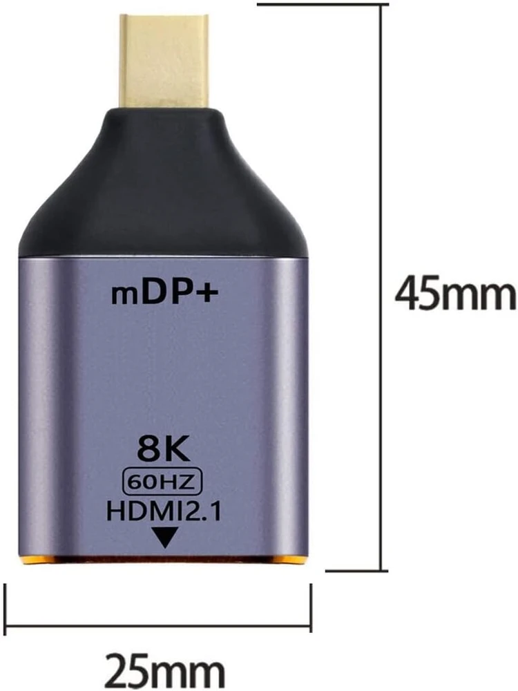 Mini Displayport 1.4 į Hdmi 2.0 Adapteris 8k 60hz Uhd 4k