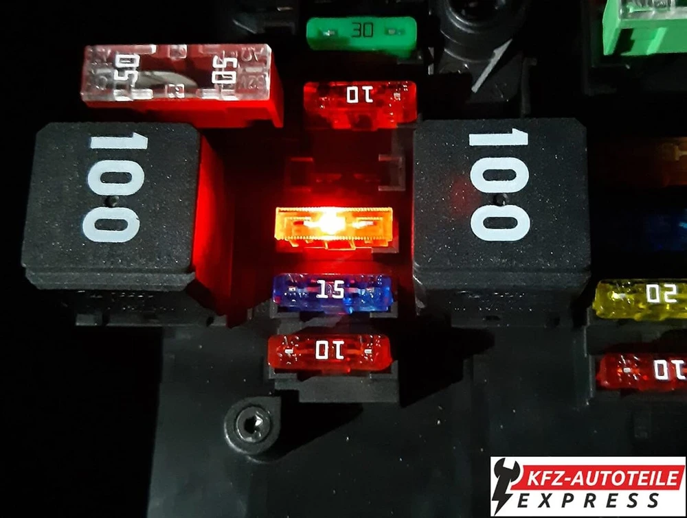 Mini saugiklių rinkinys su Led indikatoriumi automobiliams
