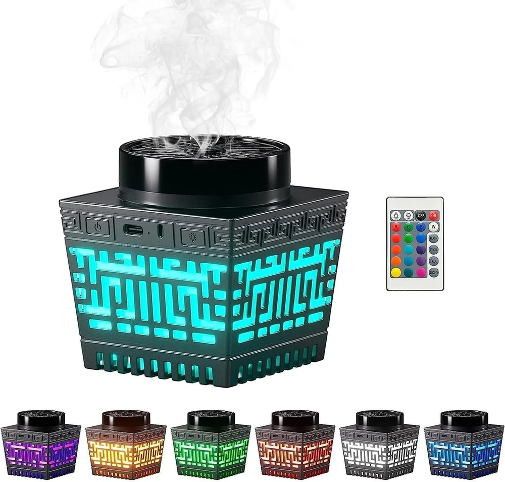Mini smilkalų degiklis - Telawah nešiojamas Bakhoor įkraunamas Usb aromato difuzorius, elektrinis arabiškų smilkalų laikiklis namų dekoravimui